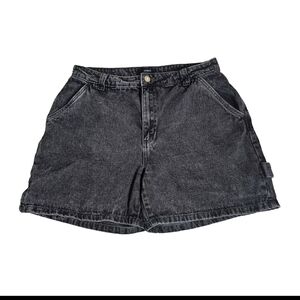 Cotton On Women’s Black Cotton Denim Summer Carpenter  Shorts Size 10